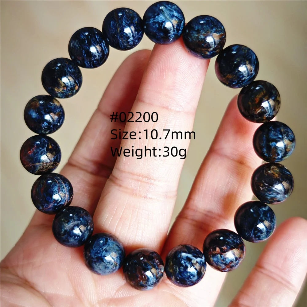 Natürliche blaue Pietersite Runde Perlen Armband Schmuck 12,5 mm Feuer Pietersite Namibia Feuer Pietersite Seltene Steinperlen AAAAAA