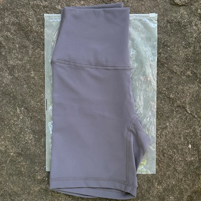 Frauen Sport Biker Shorts Frauen Nackt Gefühl Hohe Taille Yoga Shorts Push-Up Fitness Leggings Bauch-steuer Yoga Dünne Shorts