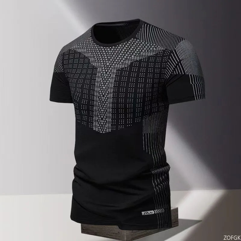 Sommer schnell trocknende Kleidung 3D-gedrucktes Herren-T-Shirt, übergroßes, lockeres Rundhals-Kurzarmshirt