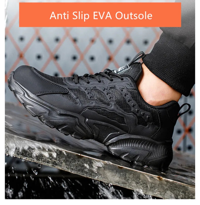 white work shoes lightweight comfortable safety shoes man women work shoes with a steel toe puncture proof safety work sneakers