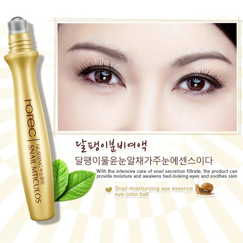 Hautpflege Schneckencreme Kollagencreme Anti Aging Haut aufhellen Gesichtscreme Verblassen dunkle Augenringe Entfernen Tränensäcke Augenserum