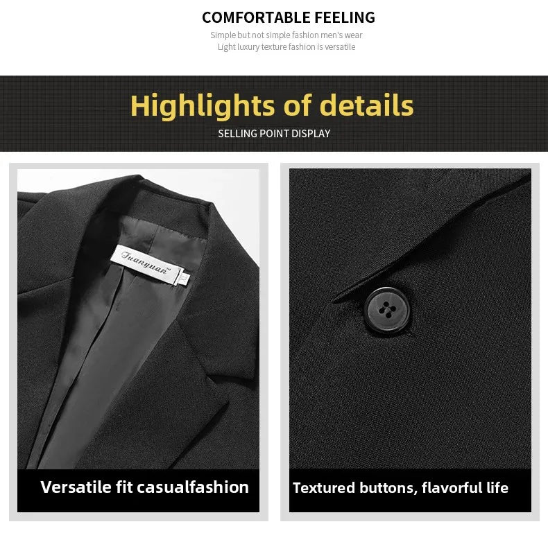Herren Casual Hochzeitsanzug Slim Fit Zweiteiliges Set Sommer Neuer Stil Große Größe Business Formelle Kleidung Bequemes Oberteil und Hose