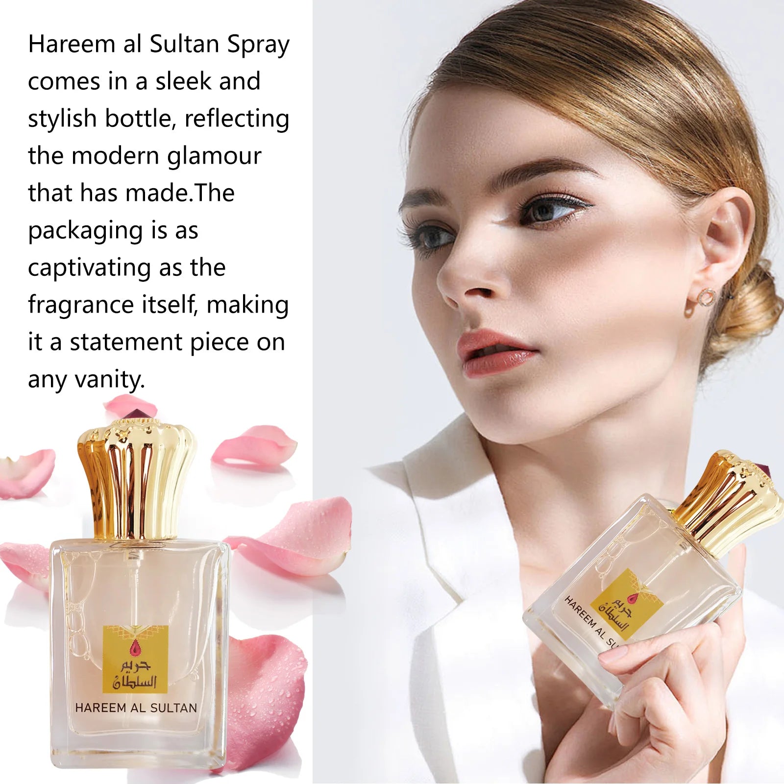 Goldenes Parfümöl – arabische Oudh-, Bernstein- und Rosenmischung. Langanhaltender Unisex-Duft mit natürlichen Inhaltsstoffen für den ganzen Tag.
