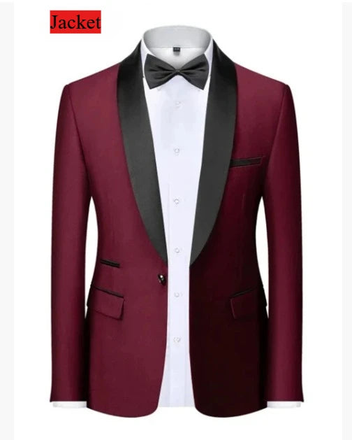 Männer Formale Slim Fit Smoking Prom Anzug Männlichen Bräutigam Hochzeit Blazer Hohe Qualität Trauzeuge Luxus Kleid Business Bankett Party Anzug