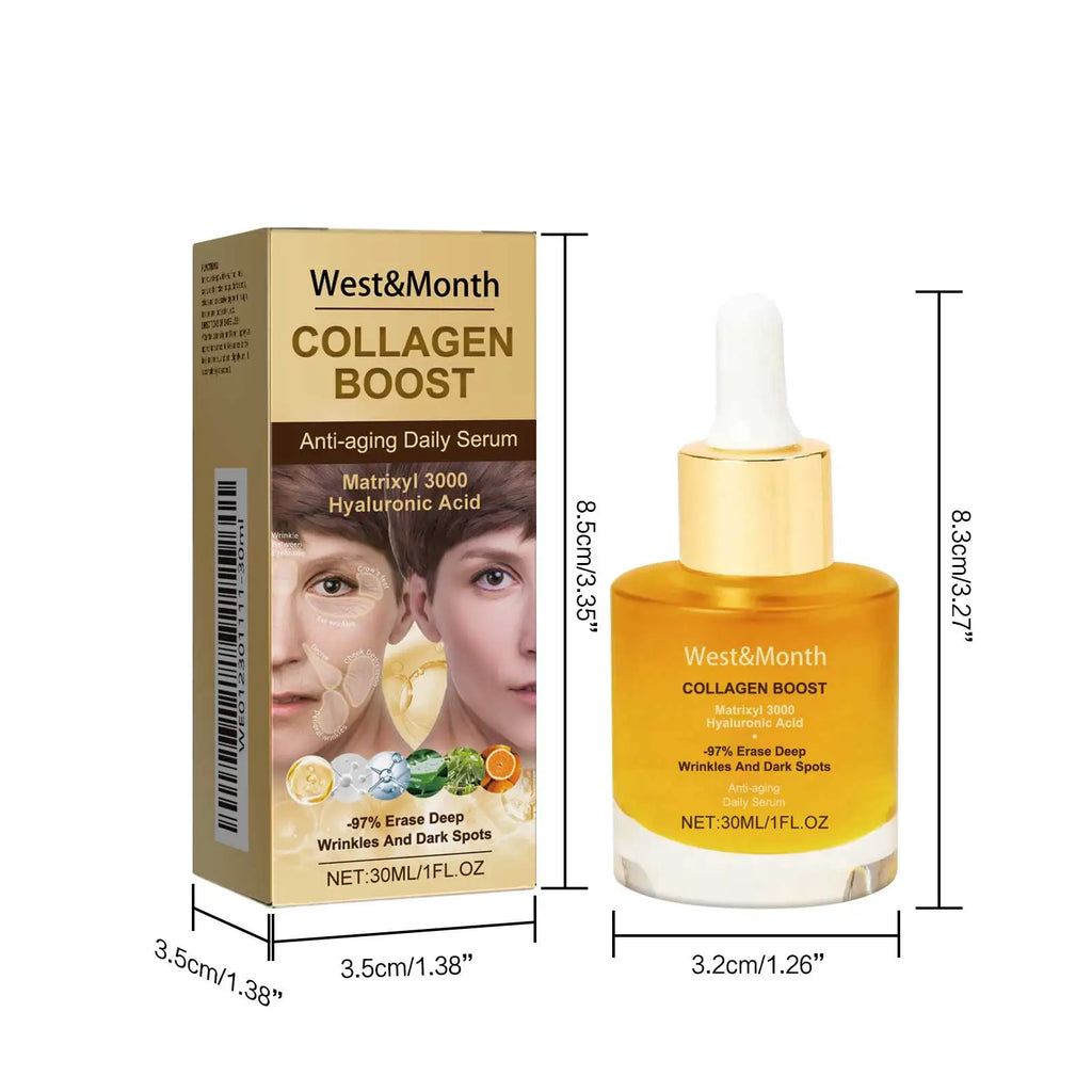 Kollagen-Gesichtsserum, feuchtigkeitsspendend, straffend, glättend, nährend, aufhellend, Gesichtshaut, verblasst feine Linien, Anti-Aging-Gesichtsessenz