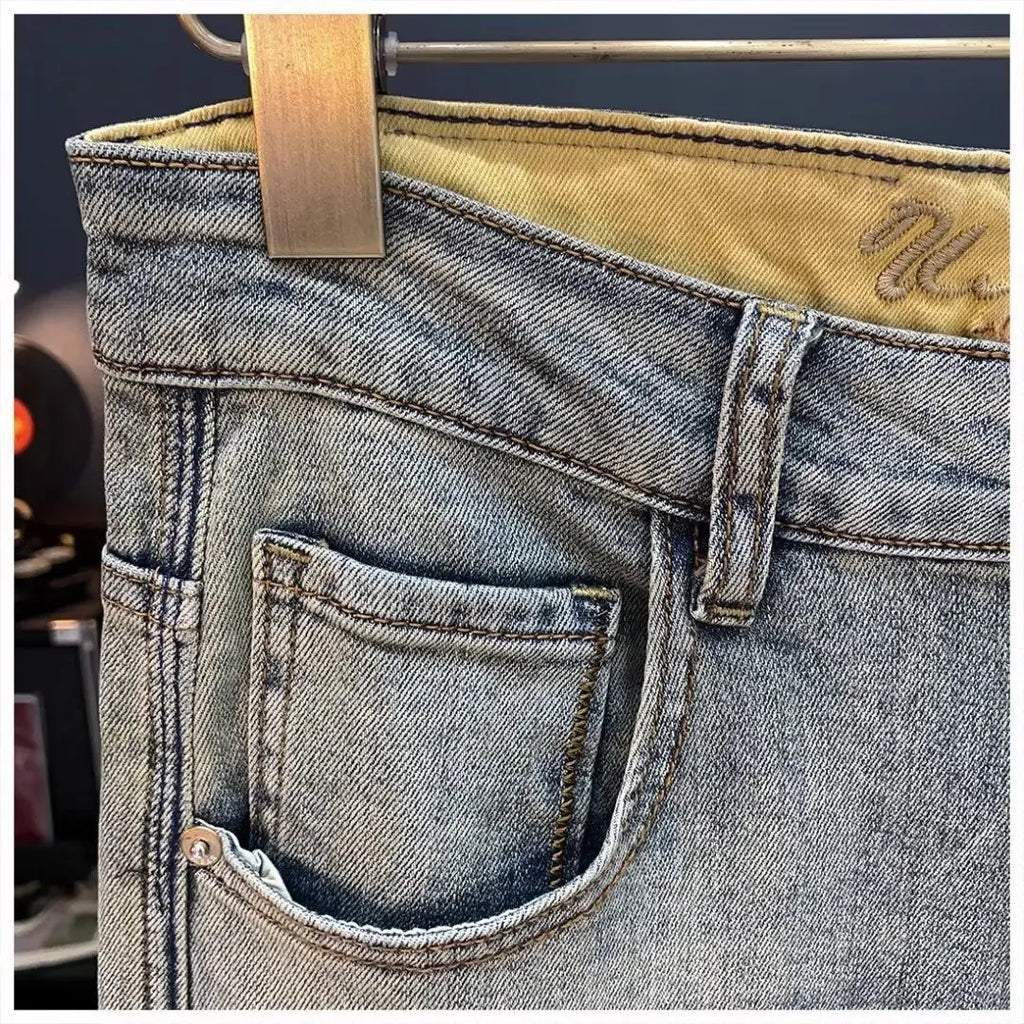 Jeans für Herren 2025, Frühling und Herbst, kleine zerrissene Jeans, Herren-Vintage-Hosen, trendige Marke, Harlan-Männerkleidung, Streetwear-Kleidung