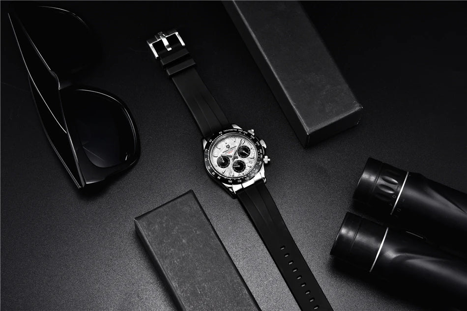 40mm Neue V2 PAGANI DESIGN männer Quarz Uhren Sapphire Retro Chronograph Edelstahl Wasserdichte Uhr Männer Relogio Masculino