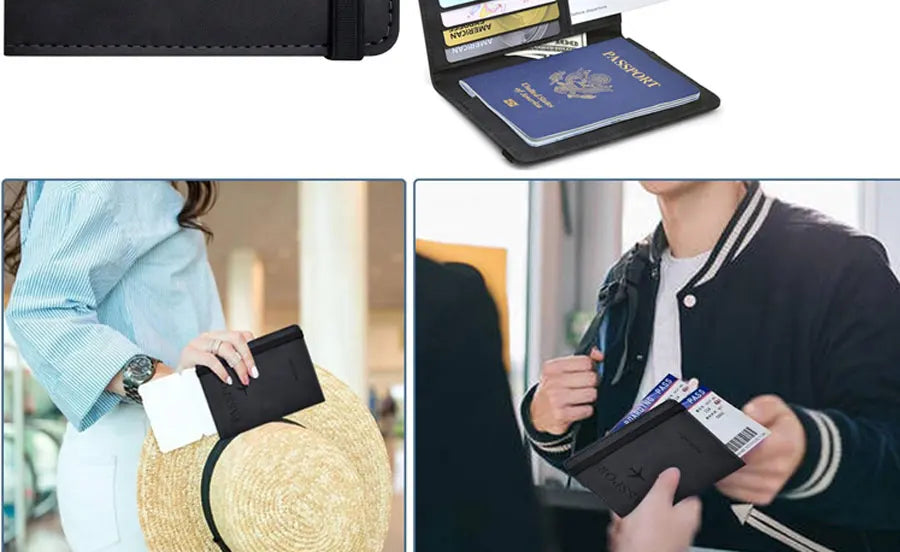 Reisepasshülle für Reiseutensilien, Reisepass-Brieftaschen-Schutzhülle für Reisezubehör, Reisepass-Buchhalter für Damen/Herren