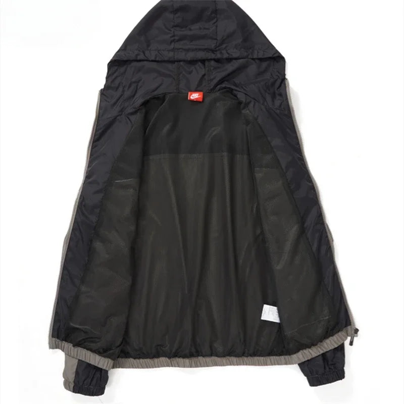 Nike Jackets Men Anti Wrinkle Windproof Waterproof, Surface Waterproof Fabric Comfortable, Sports Trench Coat