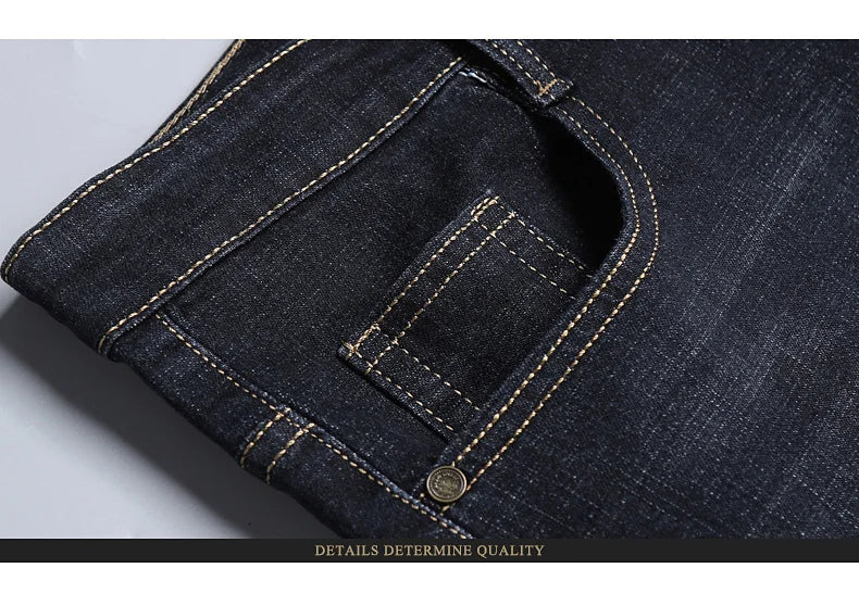 Neue Männer Klassische Jeans Jean Homme Pantalones Hombre Männer Mannen Weiche Schwarz Biker Masculino Denim Overalls Herren Hosen Größe 32-38