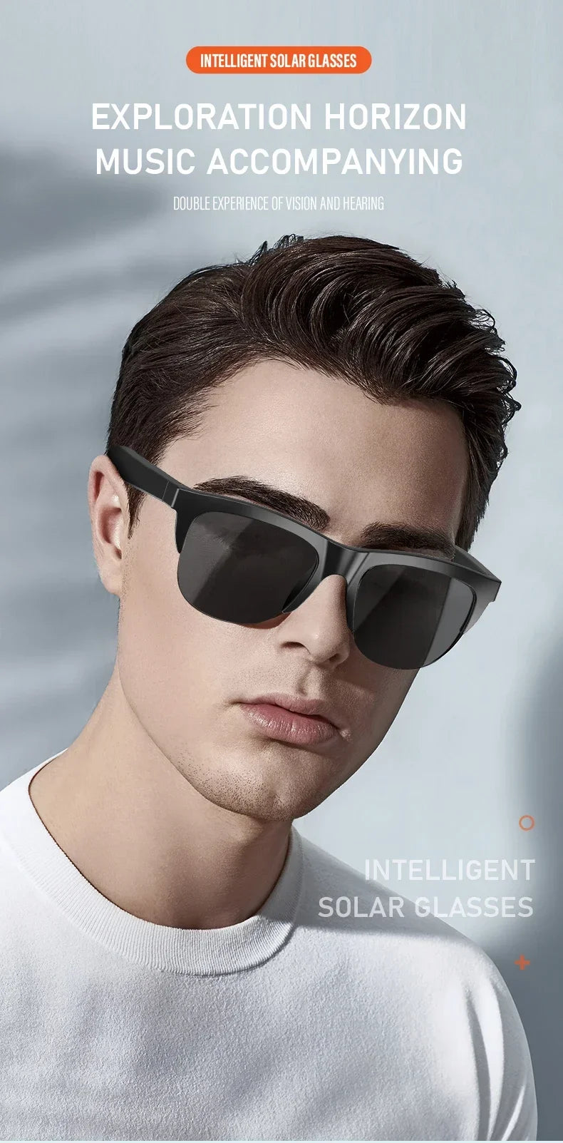 Neue intelligente Bluetooth V5.3-Sonnenbrille, Brille für Anrufe, Outdoor-Sport-Kopfhörer, HIFI, schwarze Technologie, Anti-Touch-UV-Schutz für Männer und Frauen