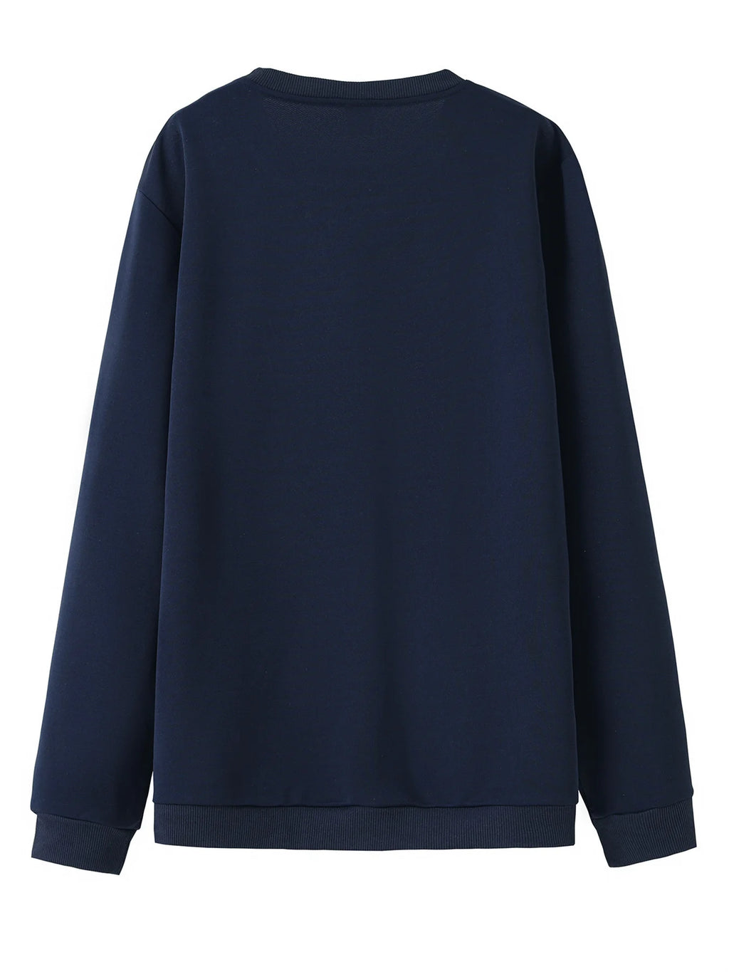 Men's autumn and winter fashionable casual loose mountain graphic print long sleeved round neck sweatshirt