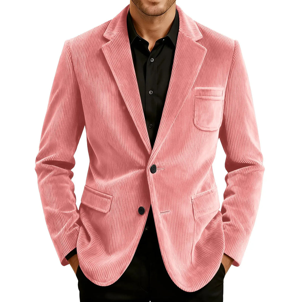 Männer Einfarbig Cord Warme Anzug Jacke Strickjacke Frühling Herbst Business Casual Cord Blazer Jacke männer Anzug Mantel