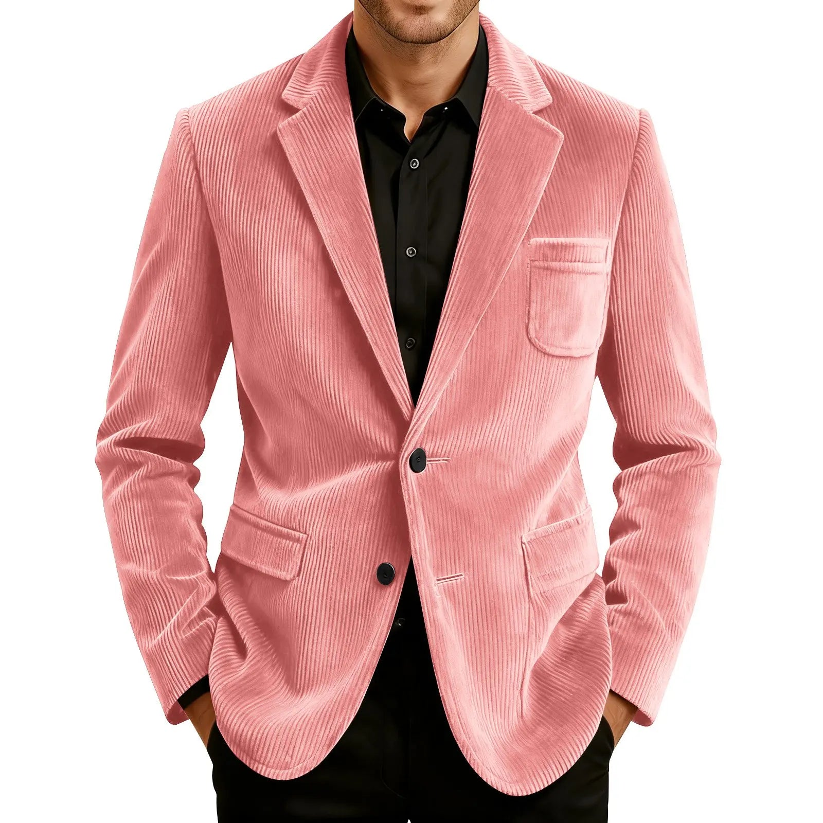 Männer Einfarbig Cord Warme Anzug Jacke Strickjacke Frühling Herbst Business Casual Cord Blazer Jacke männer Anzug Mantel