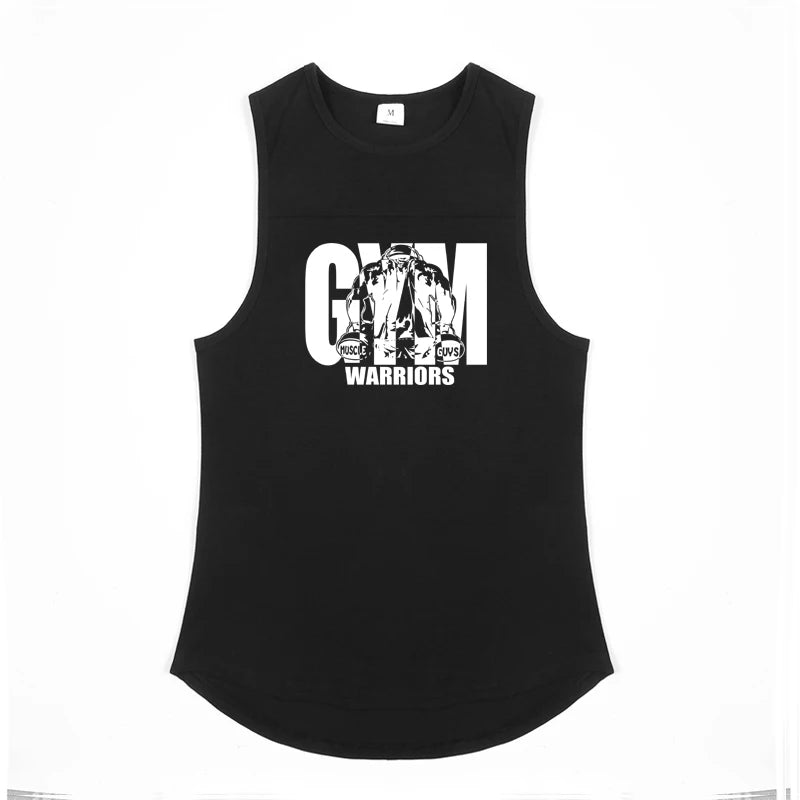 Herren Bodybuilding Sport ärmellose Tank Tops Sommer Baumwolle atmungsaktiv Casual T-Shirts Gym Fitness Workout Muskel lose Unterhemden