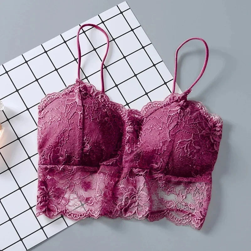 Sommer Frauen Spitze Sexy Top Sonne Ärmellose Tops gepolsterte Bralette Bh Bustier Reißverschluss Zurück Club Crop Tank dessous soi беnosti