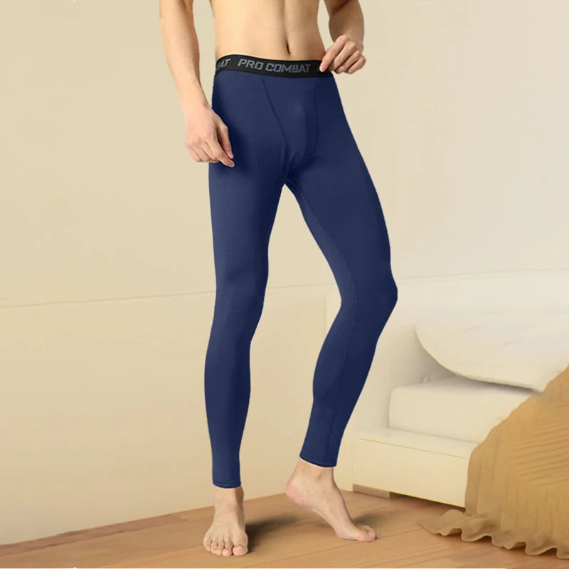 Herren-Winter-Thermounterwäsche, Fleece-Kompressionshose. Bleiben Sie warm und bequem beim Sport und Laufen