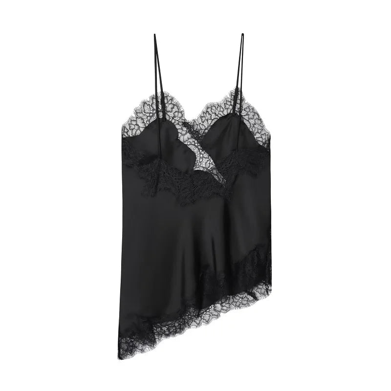 MUJER Schwarze Spitzen-Tops für Frauen, Leibchen, sexy rückenfreie Tops für Damen, 2022, Sommer, ärmellose Damen-Tops, Träger, Strand-Top, weiblich