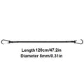 30/60/90/120/150CM Stretch Elastic Ropes 8MM Bungee Cords With Hooks Lightweight Bikes Tie Car Luggage Packing Roof Rack Strap