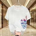 Sommer Neue Casual Männer und Frauen Gedruckt Kurzarm Baumwolle T-shirt Lose und Vielseitige Mode Halbarm Casual Wear