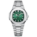 POEDAGAR Luxus Casual Uhr Top Marke Fashion Square Zifferblatt Edelstahl Kalender Leuchtende Wasserdichte Männer Uhr Männliche Uhr + Box