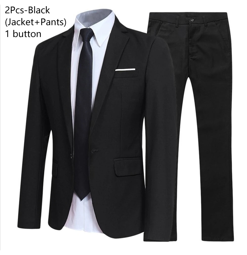 Hochzeitsanzüge für Männer, 3-teiliges Set, elegante Jacken, Weste, Hosen, Blazer, formelles Outfit, modisch, klassisch, komplettes 2024-Kostüm