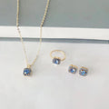 1-teiliges Luxus-Würfel-Schmuckset, elegantes Damen-Set mit Halskette, Ohrringen und Ringen, perfektes Geschenk zum Valentinstag, Weihnachtsgeschenk, Bi