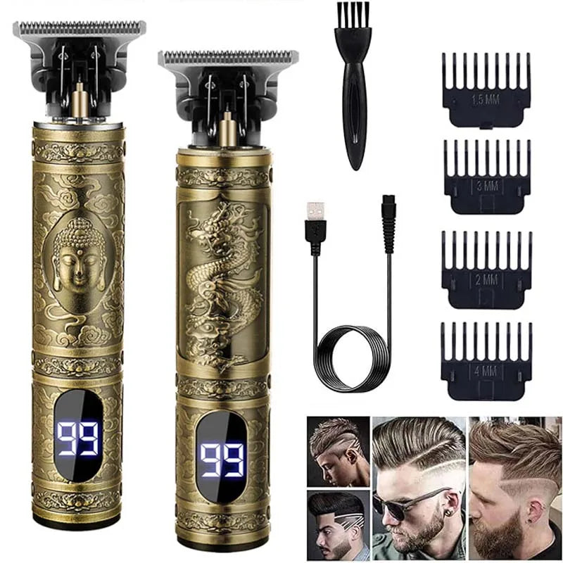 T9 Vintage Haarschneidemaschine Freund Vater Freund Geschenk Tragbare USB wiederaufladbare professionelle Carving Bart Haarschneider Maschine