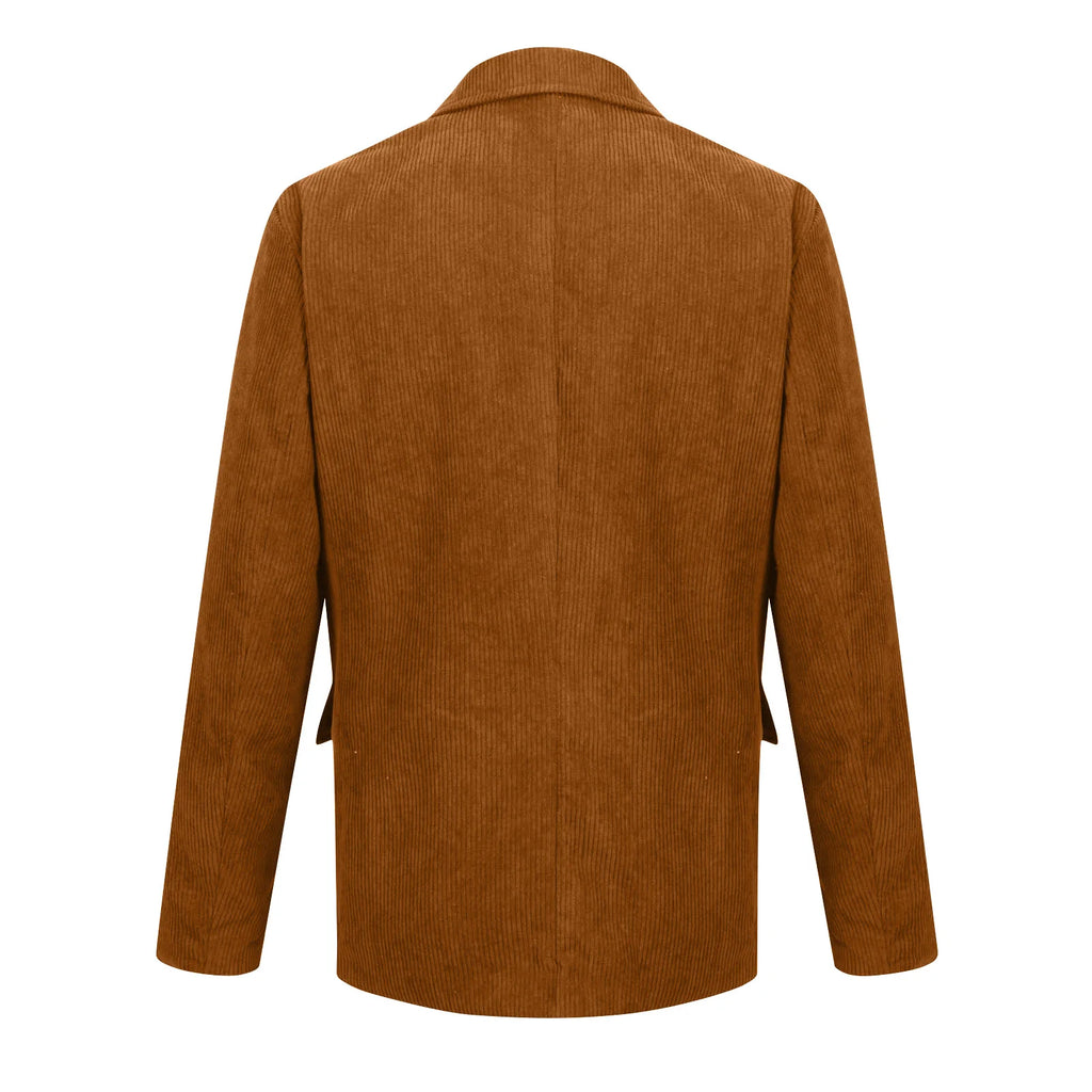 Männer Einfarbig Cord Warme Anzug Jacke Strickjacke Frühling Herbst Business Casual Cord Blazer Jacke männer Anzug Mantel