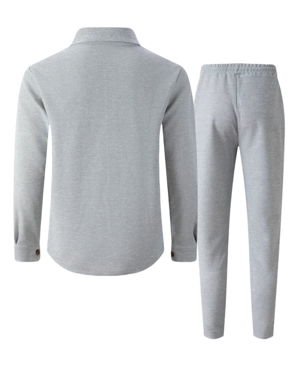 Männer Frühling Herbst Casual Anzug Street Style Einfarbig Lose Gepolsterte Lange Ärmeln Zwei-Stück Set Modische Oberbekleidung anzug set