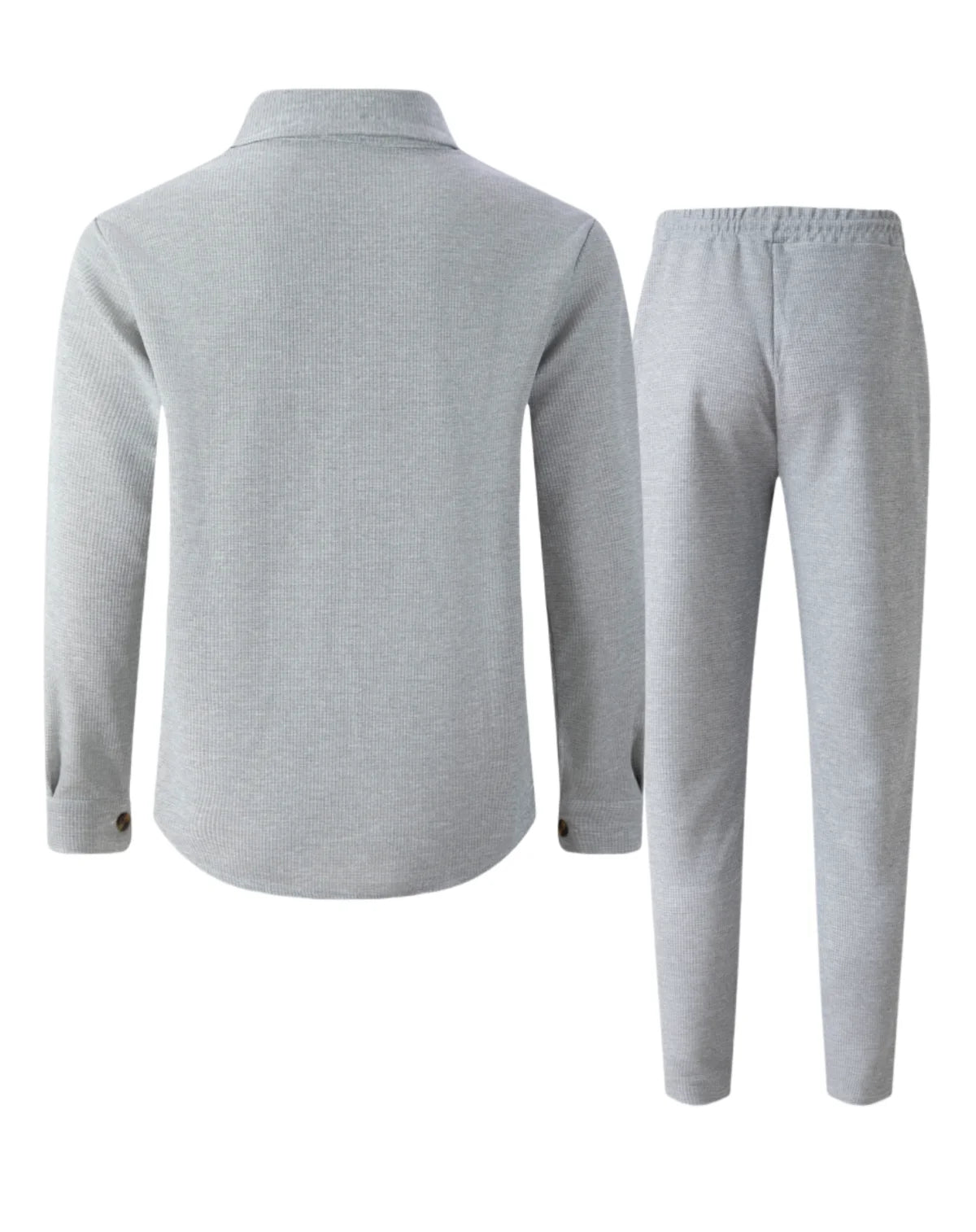 Männer Frühling Herbst Casual Anzug Street Style Einfarbig Lose Gepolsterte Lange Ärmeln Zwei-Stück Set Modische Oberbekleidung anzug set