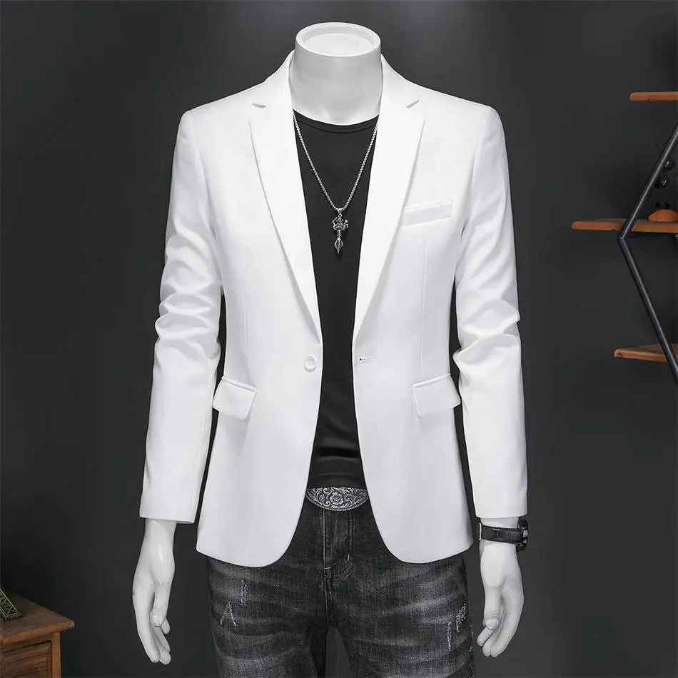 Boutique Mode Einfarbig High-end-Marke Casual Business herren Blazer Bräutigam Hochzeit Kleid Blazer für Männer Anzug Tops jacke Mantel