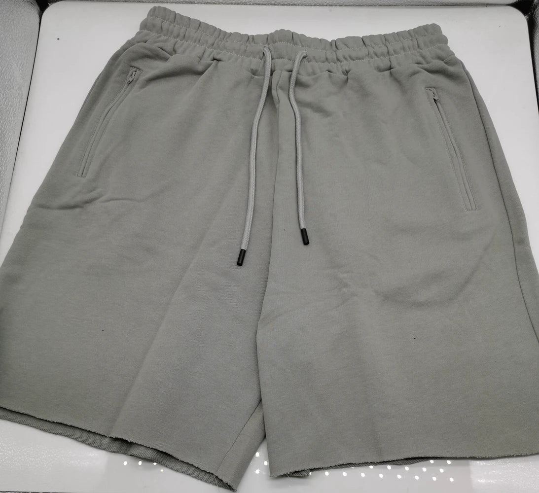Herren dicke Baumwolle sportliche Laufs horts heben Bodybuilding Jogging hose Fitness kurze Jogger Gym schwarz Kanye Grey West Shorts