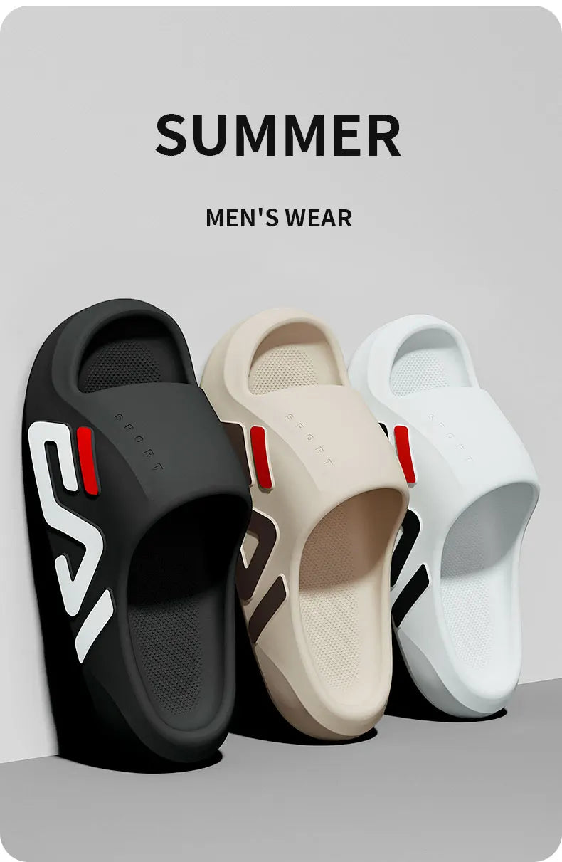 Extra dicke Sohle für Herren, weiches Luftkissen, lässige Hausschuhe, EVA-Sandalen, modische Flip-Flops, Outdoor, Sommer, Strandschuhe am Meer