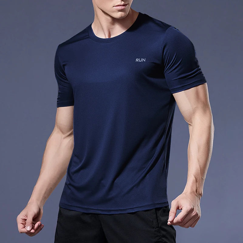 Sommer Herren Quick Dry Lauf Bodybuilding Shirts Sport Gym t Shirt Männer Kurzarm Fitness Tops Übergroßen t-Shirt Jersey