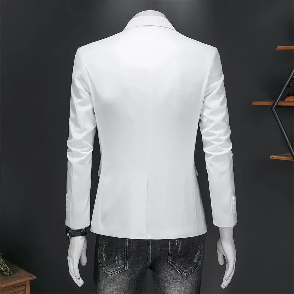 Boutique Mode Einfarbig High-end-Marke Casual Business herren Blazer Bräutigam Hochzeit Kleid Blazer für Männer Anzug Tops jacke Mantel