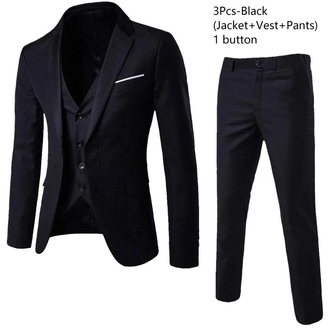 Hochzeitsanzüge für Männer, 3-teiliges Set, elegante Jacken, Weste, Hosen, Blazer, formelles Outfit, modisch, klassisch, komplettes 2024-Kostüm