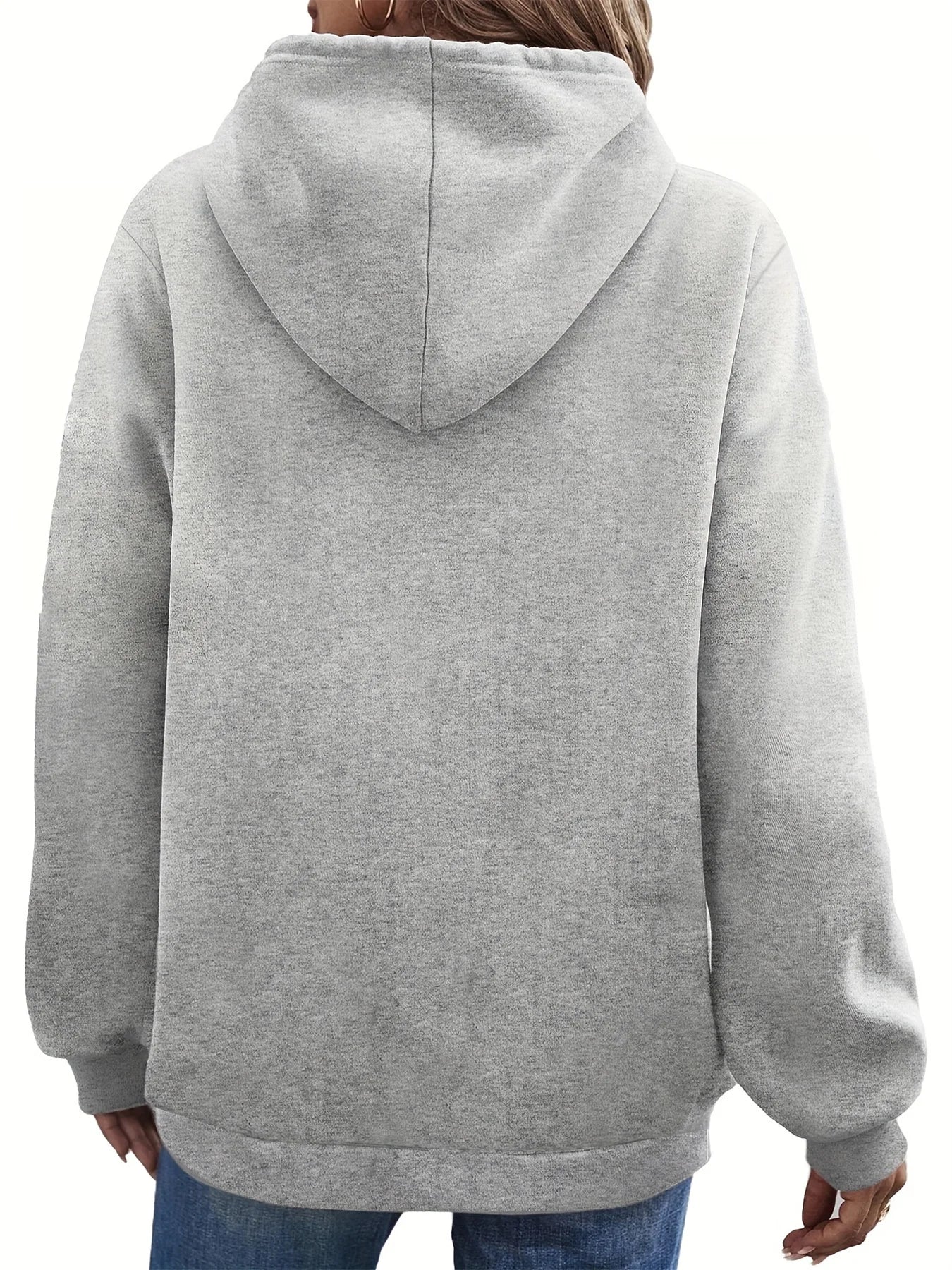 Warmes, lockeres, lässiges, langärmliges Damen-Sweatshirt aus Wildleder mit Musterdruck für Herbst und Winter