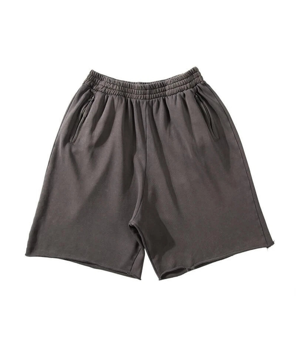 Herren dicke Baumwolle sportliche Laufs horts heben Bodybuilding Jogging hose Fitness kurze Jogger Gym schwarz Kanye Grey West Shorts