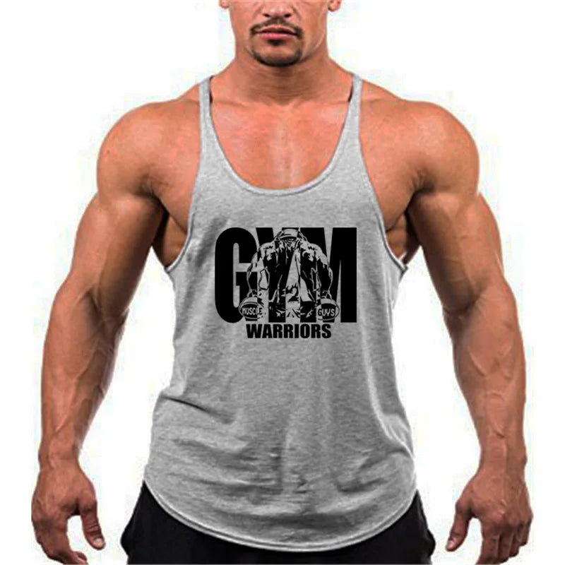Gym Bodybuilding Tank Tops Mode Y-back Hosenträger Westen Baumwolle Atmungsaktive Ärmellose Unterhemden Herren Fitness Muscle Sport Hemd
