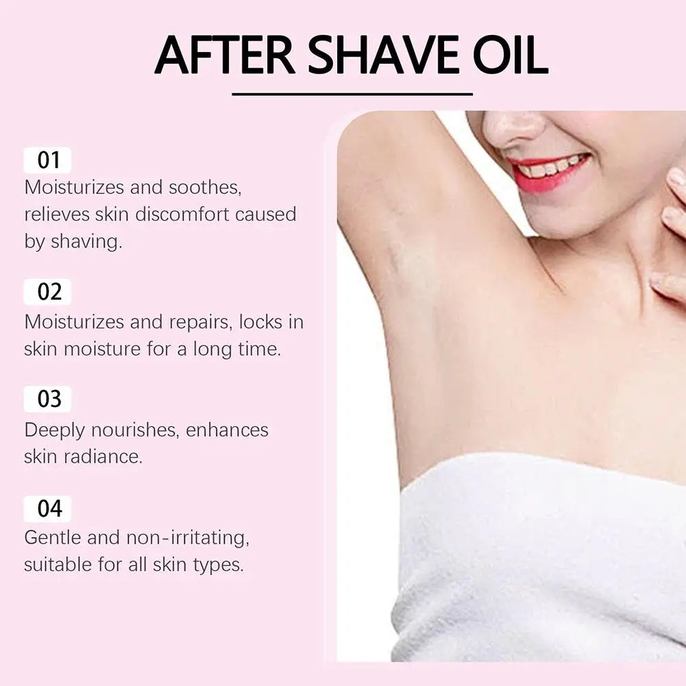 After-Shave-Öl, Erdbeer- und Vanilleduft, Erdbeer-Vanille-After-Shave-Öl, Schönheit für Frauen, für glatte Haut, verhindert eingewachsene Haare