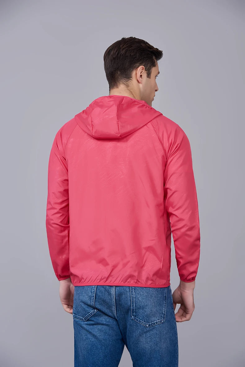 JNLN Unisex Wanderjacke Herren Damen Wasserdicht Schnelltrocknend Camping Windjacke Outdoor Trekking Angeln Regenmantel Anti UV Kleidung