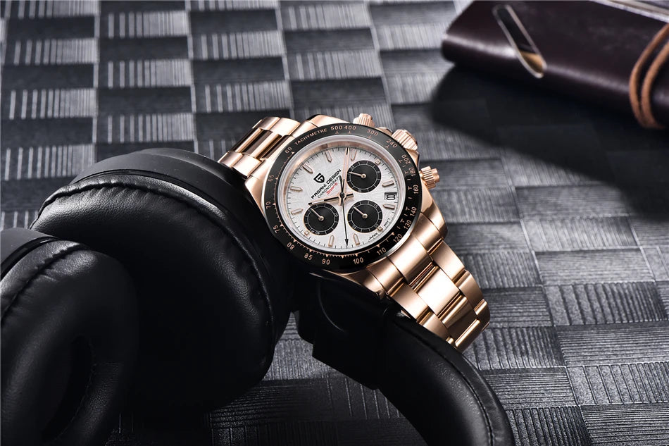 40mm Neue V2 PAGANI DESIGN männer Quarz Uhren Sapphire Retro Chronograph Edelstahl Wasserdichte Uhr Männer Relogio Masculino