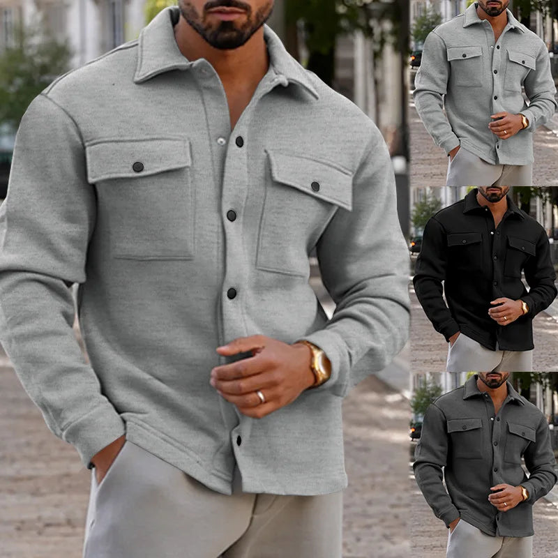 Winter europäische und amerikanische grenzüberschreitende lässige Herrenbekleidung Fleece-Revers europäische und amerikanische einreihige schmale Jacke