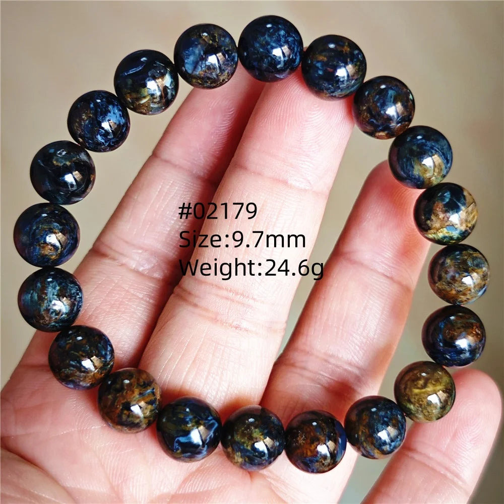 Natürliche blaue Pietersite Runde Perlen Armband Schmuck 12,5 mm Feuer Pietersite Namibia Feuer Pietersite Seltene Steinperlen AAAAAA