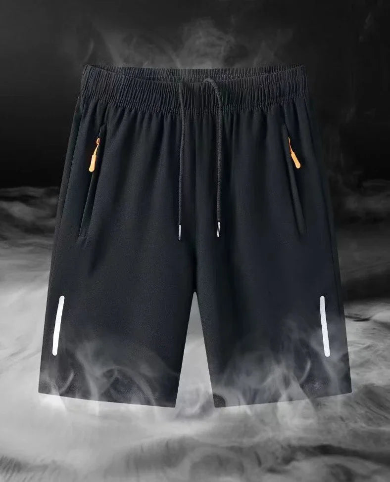 Sommer Herren Shorts Eisseide Laufshorts Gym Sport Shorts Schnelltrocknend Atmungsaktiv Strand Kurze Hose Fitness Jogging Coole Lässige Sportbekleidung