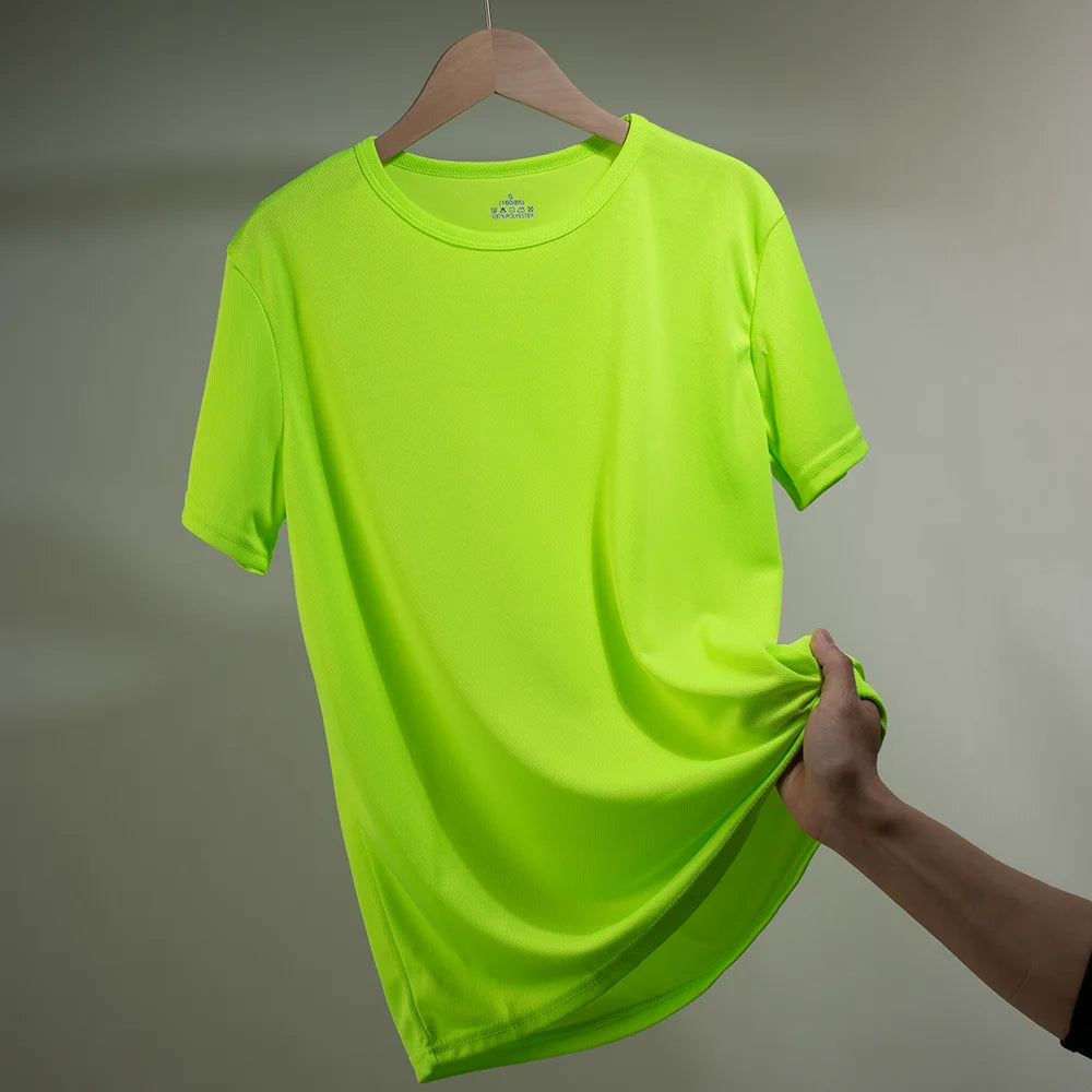 Mehrfarbiges, schnell trocknendes, kurzärmliges Sport-T-Shirt, Fitnessstudio-Trikots, Fitness-Shirts, Trainer-Lauf-T-Shirt, atmungsaktive Sportbekleidung für Herren