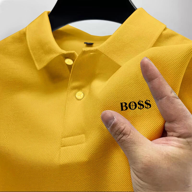 Kurzarm-Poloshirt für Herren, schnell trocknend, atmungsaktiv, lässig, stilvoll, Business, Sport, Sommer, hoch, neu, 2025