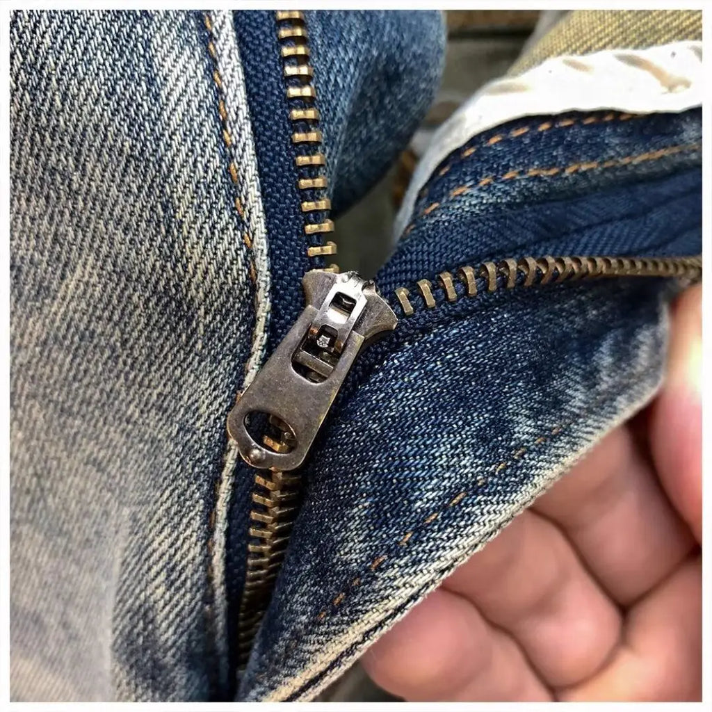 Jeans für Herren 2025, Frühling und Herbst, kleine zerrissene Jeans, Herren-Vintage-Hosen, trendige Marke, Harlan-Männerkleidung, Streetwear-Kleidung