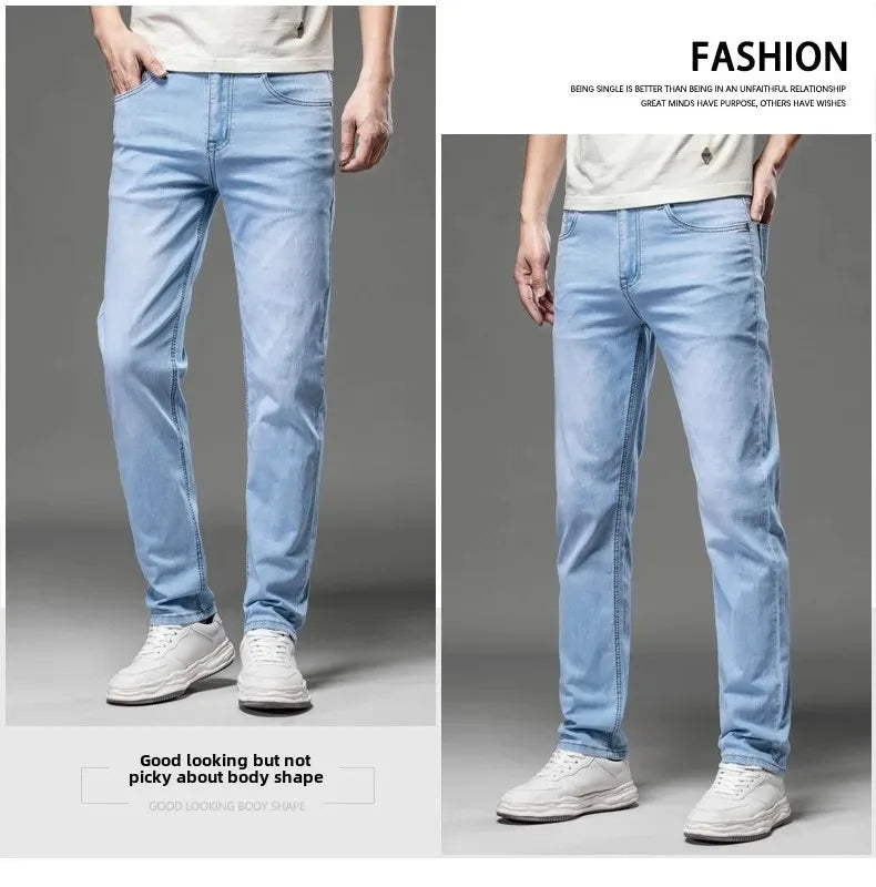 2026 Marken-Jeans Sommer-Stil Ultra-Dünne Leichte Herren-Jeans Mode Männliche Casual Denim Herren-Jeans Slim Fit Großhandel Jeans
